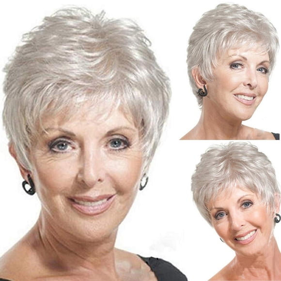 RKSTN Wigs Human Hair Light Blonde Short Hair Women With Bangs Natural Wig Cosplay Wig Glueless Wigs