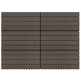 thumbnail image 1 of vidaXL Tuiles de Terrasse 6 Pcs WPC 60x30 cm 1,08 M2 Brun Foncé, 1 of 4