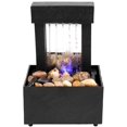 thumbnail image 1 of Dosaele Tabletop Fountain with Light Battery/USB Operated Mini Indoor Water Fountain Feature Zen Meditation Fountain Decor for Table Office Home, 1 of 7