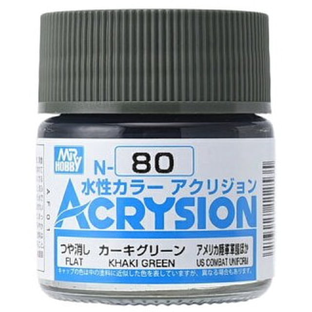 Acrysion Color - Khaki Green (Flat/US Combat Uniform) (N80) 10ml Flat Acrylic Paint