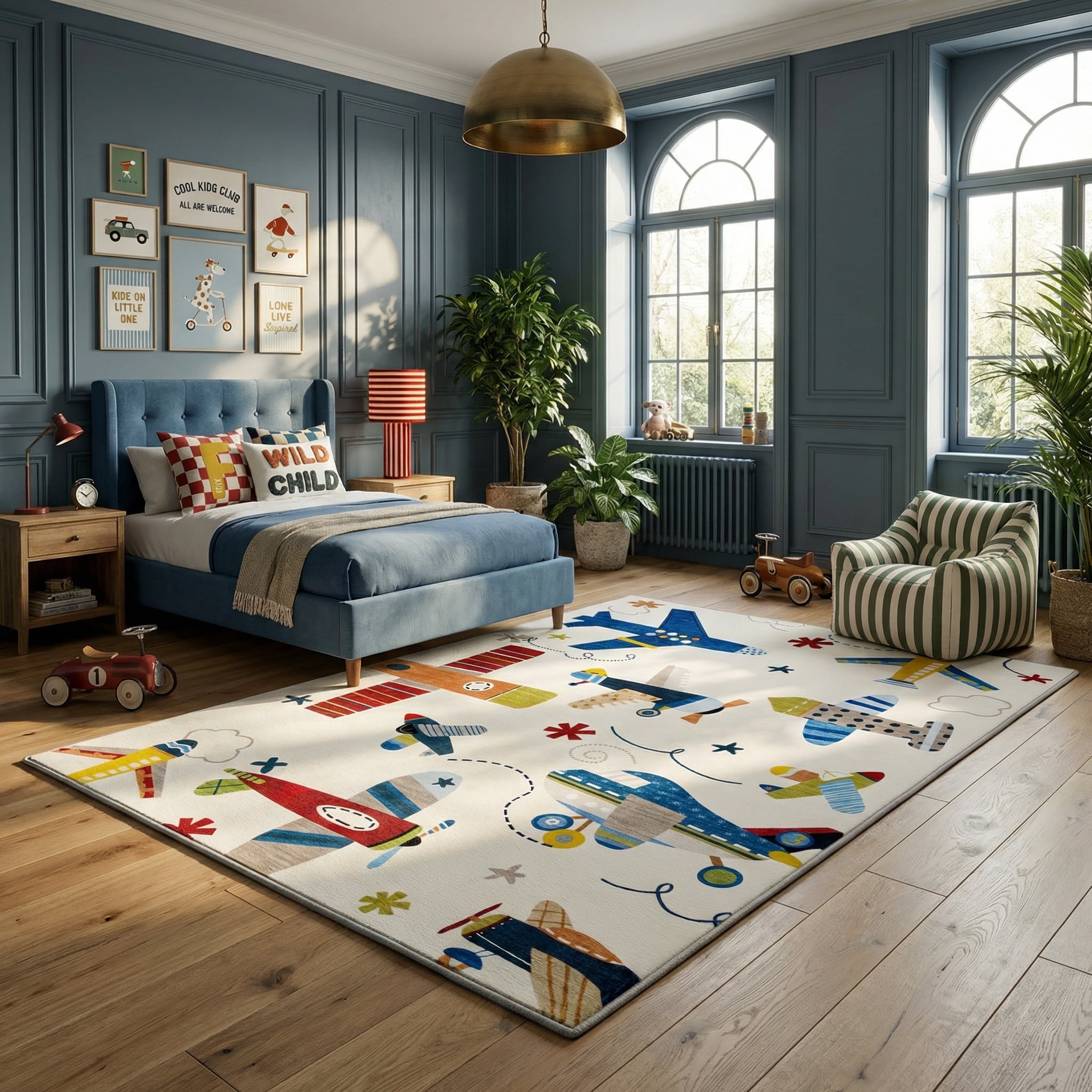Tapis d'intérieur doux pour enfants, avion, Rug Branch