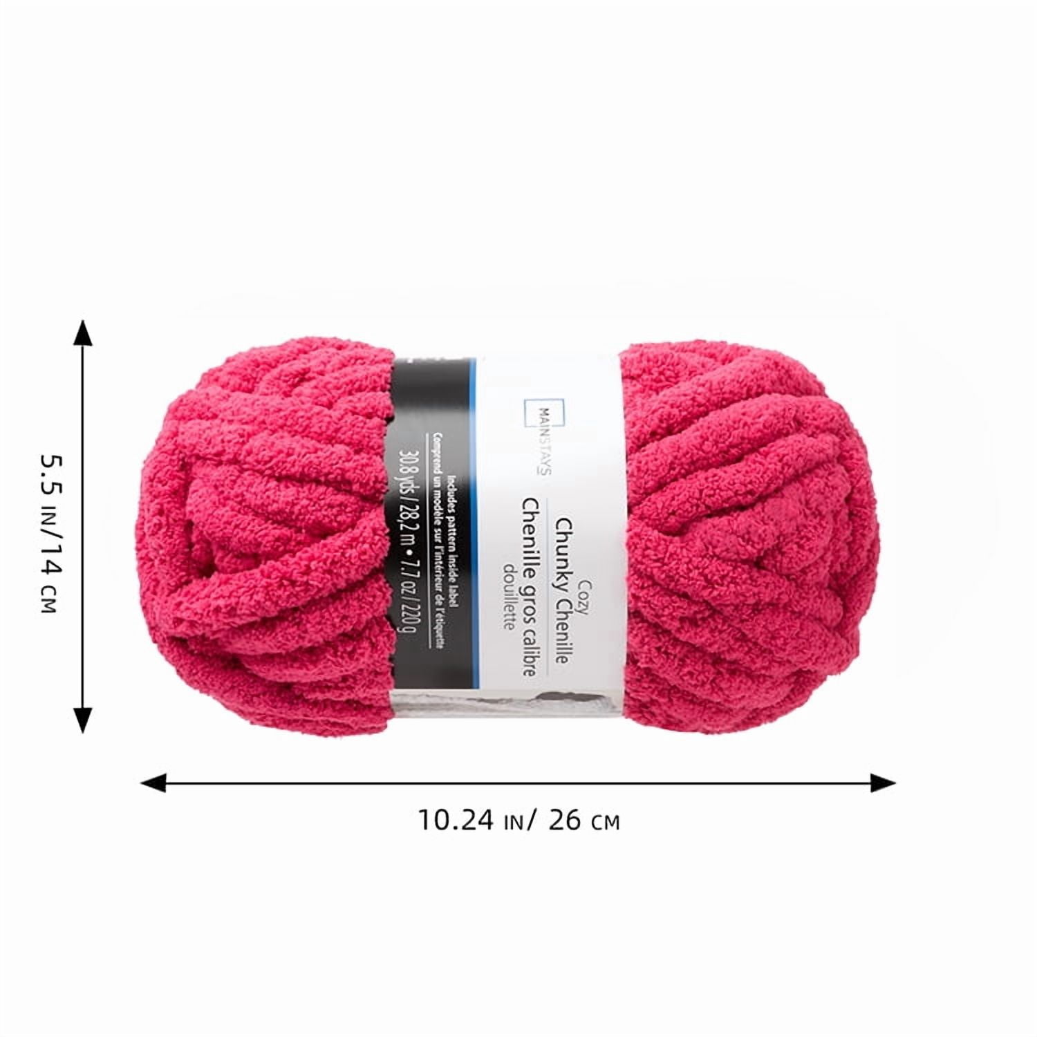 MS Chenille Gros Calibre Fete Rose fil