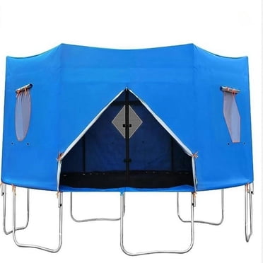 Hearth & Gear Trampoline Tent Universal To All Trampolines: The Combination Of Outdoor Camping And Sports 12ft Trampoline Net Replacement with Poles 12 Ft Trampoline for Kids with Basketball Hoop 13