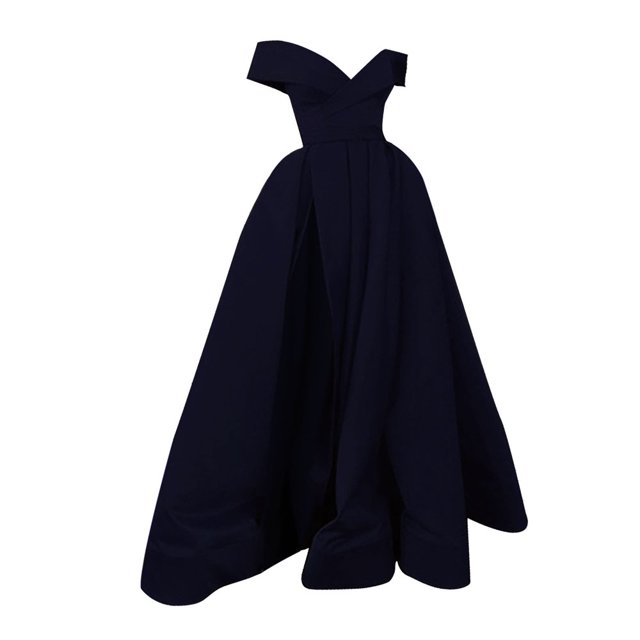 Robes de Bal Longues Fendues à l'Épaule en Satin de Soirée avec Poches