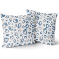 thumbnail image 2 of Blue Leopard Print Pillow Covers 16X16 Inch Light Blue Gray Watercolor Cheetah Decorative Pillow Cases Animal Square Throw Pillow Case Set of 2 Home Decor For Sofa Living Room Bedroom Bed Cushion, 2 of 5
