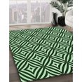 thumbnail image 3 of Ahgly Company Tapis Rond Lavable en Machine Intérieur Transitionnel Vert Clair, 6 Pieds Rond, 3 of 7