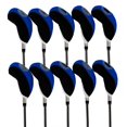 thumbnail image 2 of koolsoo 10x Golf Irons Head Cover Set Protect Case Driver Woods Headcovers Scratch blue black, 2 of 9