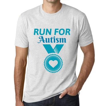 T-Shirt Graphique pour Hommes Course pour Autisme Écoresponsable Édition Limitée T-Shirt à Manches Courtes Vintage Cadeau d'Anniversaire Nouveauté
