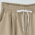 thumbnail image 4 of Birdeem Womens Summer Print Five Points Large Size Cotton Linen Pants Casual Pants, 4 of 6