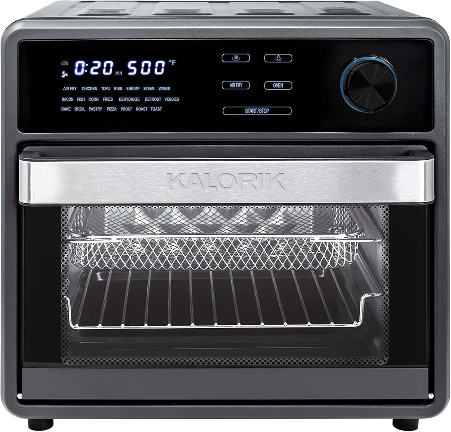 (Open Box) Kalorik MAXX Touch 16 Quart Air Fryer Oven AFO47804BK