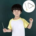 thumbnail image 2 of Hearth & Gear 4 Inch Musical Steel Triangle Percussion Instrument With Striker Kindergarten Teaching Tool Easy Playing Delicate Playing Triangle Instrument Music for Toddlers 1 Baby Tambourines Light, 2 of 6