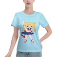 thumbnail image 1 of T-Shirt Basique à Manches Courtes pour Femmes Édition Sailor Moon Q Tsukiha, 1 of 6