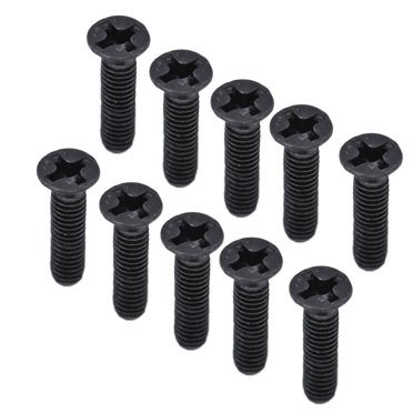 Countersunk 50Pcs Countersunk  Screws DIN 965 Black Galvanized Machine Screw Assortment Kit