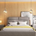 thumbnail image 3 of KCO Lighting Amber Glass Pendant Light Brushed Nickel Pendant Lights Kitchen Pendant Lighting Over Island, 3 of 8