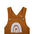 thumbnail image 4 of Xingqing Summer Newborn Baby Girls Boys Rompers 6 Colors Rainbow Printed Strap Sleeveless Button Jumpsuits, 4 of 7