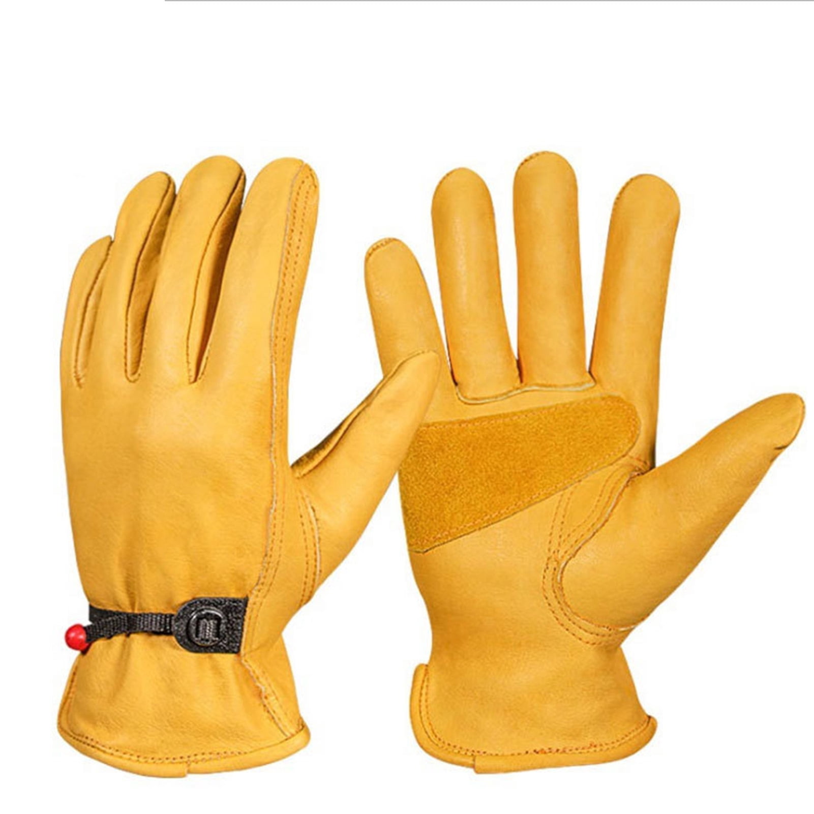 Work Gloves, Faux Cowhide Gloves Wearable Prevent Slip  for Gardening for Riding L