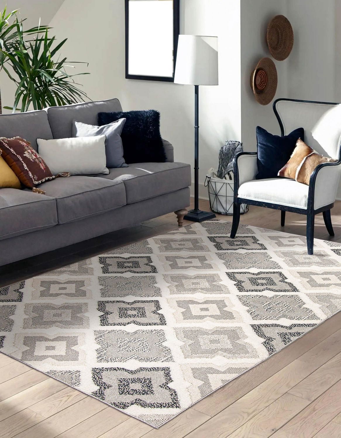 Tapis ECARPET Style Jute pour Chambre à Coucher, Salon