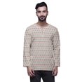 thumbnail image 1 of Atasi Printed Keyhole Nack Short Kurta Men ShirtWith Long Sleeves For Men, 1 of 1