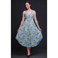 thumbnail image 2 of Bimba Robe Florale pour Femmes à Bretelles Spaghetti Col en V Midi Tenue de Plage-Moyenne, 2 of 5