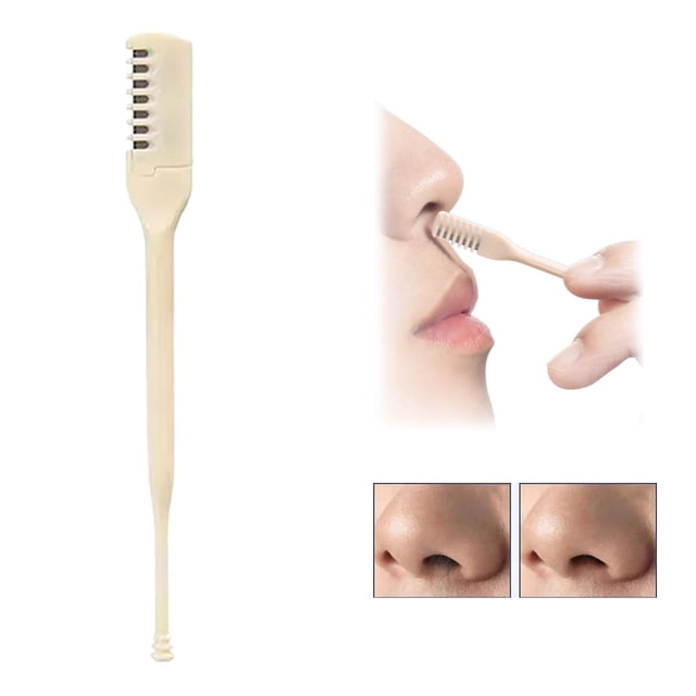 Beauty Tools 2 In 1 Manual Nose Hair Cleaner & Trimmer 2024 New Portable Nose Hair Trimmer With Ear Nose And Ear Trimmer For Men 360° Rotating Manual Nose Hair Clipper For (1 5Pcs), Beauty Tools for W