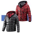 thumbnail image 1 of DPTALR Veste de Costume de Vol pour Hommes Réversible à Capuche en Manteau d'Hiver Chaud, 1 of 5