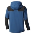 thumbnail image 4 of Pisexur Veste Coupe-Vent Homme Agencement de Couleurs Résistance à l'Eau Cordon Poches à Capuche Veste d'Extérieur Manteau Veste de Randonnée Homme Imperméable Manteau pour Homme, 4 of 4