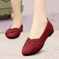 thumbnail image 3 of Dakaela Chaussures Plates pour Femmes Bout Rond Habillées Mary Jane Ballerines à Enfiler Marche Travail Mocassins Rouges 7,5, 3 of 6