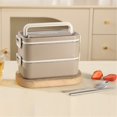 thumbnail image 2 of Hinati Clearance Lightning Double Layer Box Lunchbox for Stackable Containers Airtight Food Storage Containers Kitchen and Pantry Organization Canisters for Microwave, Oven, Freezer and Dishwasher, 2 of 8