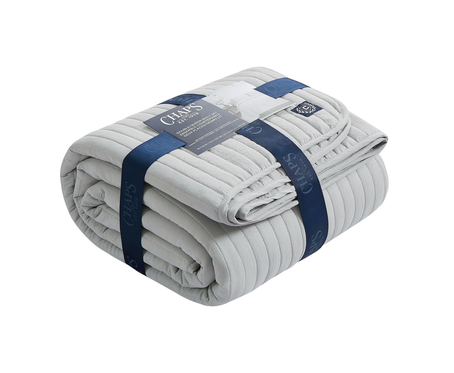 Chaps 3pc Quilt Set Grey King