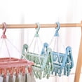 thumbnail image 3 of Gkeoshab Rangement Textile Maison Cintre Pliant 32 Pinces Multifonctionnel Coupe-Vent Cintre à Chaussettes Cintre en Plastique pour Vêtements Maison & Jardin, 3 of 3