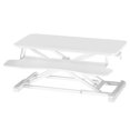 thumbnail image 2 of Convertisseur de Bureau 80 cm, Rehausseur Assis-Debout à Hauteur Réglable, Poste de Travail pour Portable à Double Moniteur - AD-1 Blanc, 2 of 6