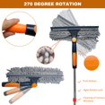 thumbnail image 3 of Tonmp 20 ft+ Reach Squeegee Cleaner Duster 2 in 1 Rotatable Window Cleaning Tool Kit With 3-14 ft Extension Pole, Washin, 3 of 7