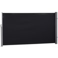 thumbnail image 1 of Écran d'Intimité Extérieur Rétractable 118 Pouces x 71 Pouces, Auvent Latéral Résistant aux UV et Imperméable avec Cadre en Acier, Tissu en Polyester Noir pour Patio, Jardin, Balcon et Terrasse, 1 of 7