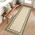 thumbnail image 3 of Bordered Washable Area Rug,Hallway Runner Rug,Washable Rug with Non-Slip Backing Stain Resistant Easy Cleaning Floor Cover for Dining Room, Living Room, Bedroom, 3 of 10