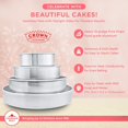 thumbnail image 3 of Crown 5 inch Cake Pans, 2" Deep, 2 Pack, Professional Baking Pans, Heavy Duty, Easy Release, Pure Aluminum, 3 of 7