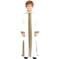 thumbnail image 1 of Moggemol Garçons Tunique Maxi à Manches Longues Dubai Traditionnel Satin Soyeux Faux Fendu Robe Blanche 10, 1 of 7