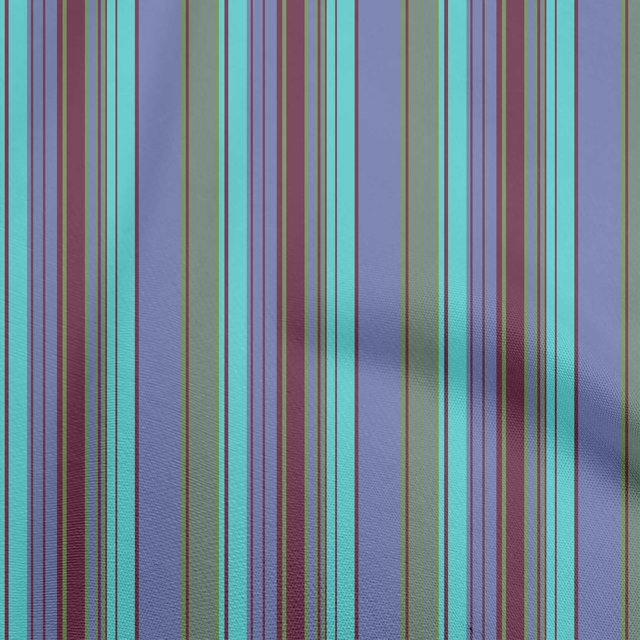 oneOone Rayon Bluish Violet Fabric Stripes Craft Projects Decor Fabric Printed By The Yard 56 Inch Wide-BY