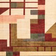 thumbnail image 1 of Ahgly Company Tapis d'Intérieur Lavable en Machine Carré Abstrait Jaune, 8 Pieds Carré, 1 of 7