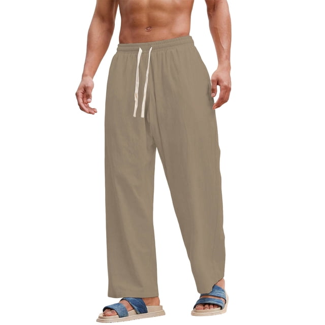 Pantalon Grand Homme Ample Décontracté Uni Sport Respirant