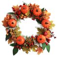thumbnail image 2 of RYRDWP Maple Pumpkin Wreath Autumn Festival Wreath Decor, 2 of 9