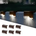 thumbnail image 1 of MesaSe 6-Pack Solar Step Sconce Lights for Home & Garden - Matte Metal Finish  Energy-Efficient LED  Light Sensor Control  Semi-Flush Mount  Polished Plastic Lamp Shade  No Wiring  600mAh, 1 of 7