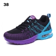 Women Running Shoes Girl Mesh Air Cushion Athletic Hiking Shoes Tennis Comfortable Lightweight Sneakers Lace-up Soles Footwear 38