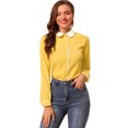 thumbnail image 1 of INSPIRE CHIC Chemisier à Boutons pour Femmes Manches Longues Col Peter Pan, 1 of 6