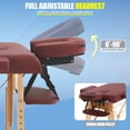 thumbnail image 3 of BestMassage Massage Table Massage Bed Height Adjustable 73 Inch Portable 2 WCarry Case Face, Burgundy, 3 of 7
