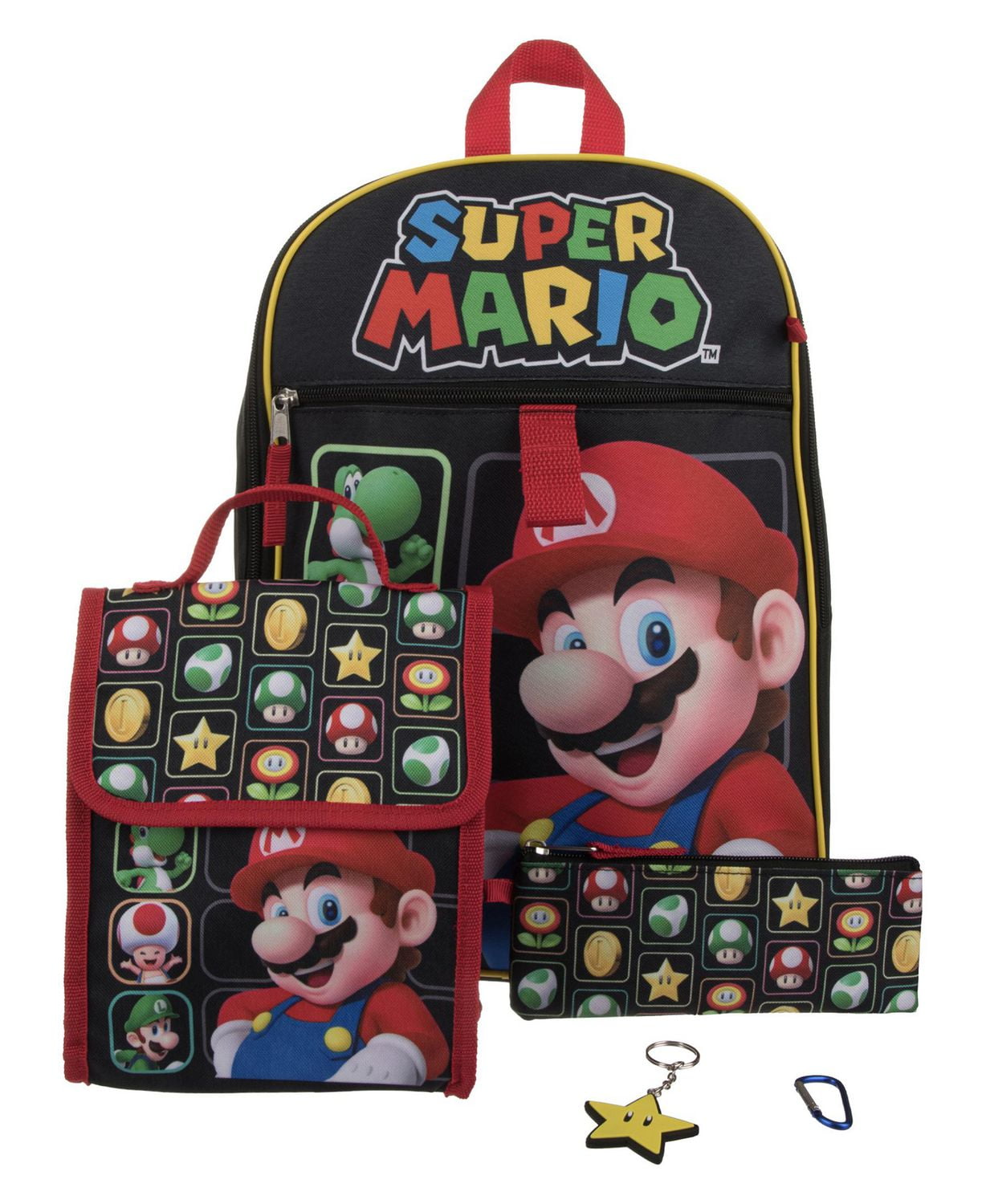 Sous licence Mario 5 pieces. Ensemble sac a dos