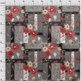 thumbnail image 4 of oneOone Rayon Red Fabric Asian Floral With Geometrical Texture Craft Projects Decor Fabric Printed By The Yard 56 Inch Wide, 4 of 4