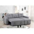 thumbnail image 2 of Hamuq Sectionnel de Canapé-Lit Réversible en Tissu Gris avec Grand Rangement Relevable, 2 of 2