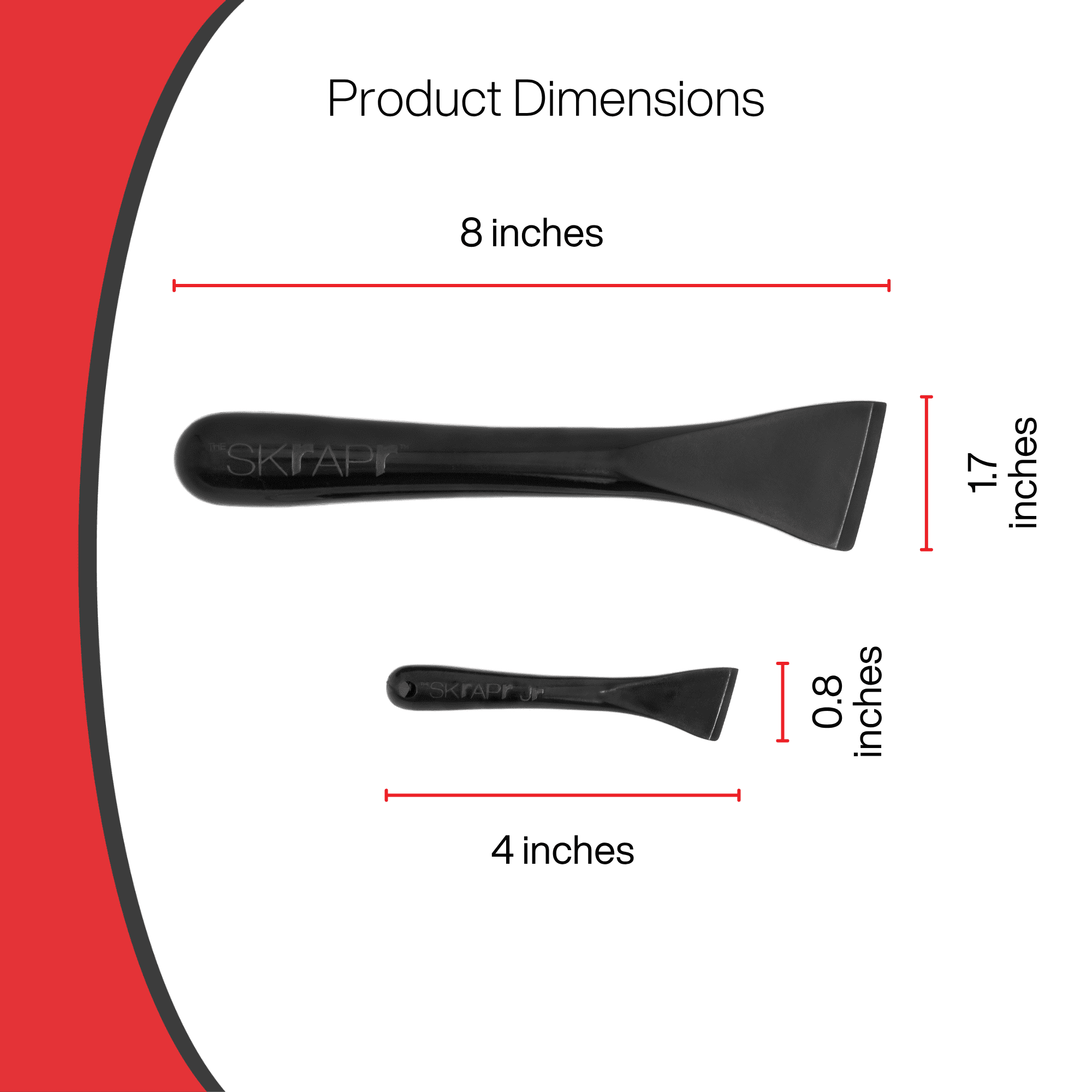 Plastic Scraper Tool, 2 Pack, Non-Scratch, 1.7 Inch Wide Blade, Long Ergonomic Handle, Heat Resistant (460F), Dishwasher Safe - Clean Ovens, Countertops, Hard Floors, Walls, and Windows