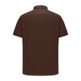 thumbnail image 4 of Chemises pour Hommes, Mode Homme Décontractée Couleur Unie Manches Courtes Col Rabattu Blouse Chemise, 4 of 5