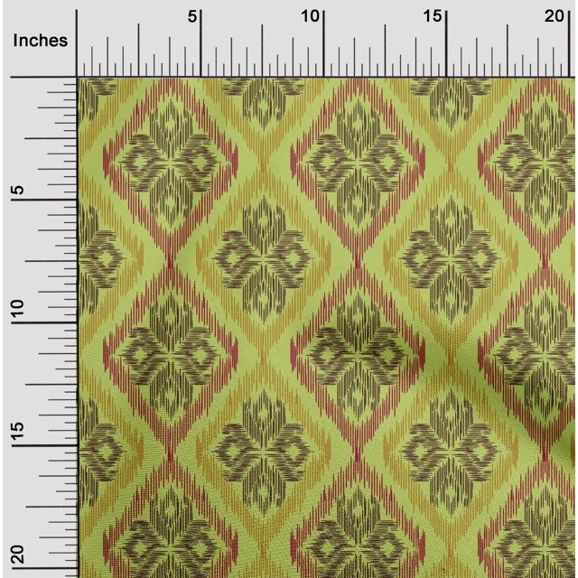 oneOone Polyester Lycra Fabric Argyle Ikat Printed Craft Fabric BTY 56 Inch Wide
